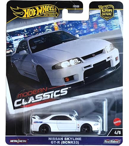 Hot Wheels Nissan Skyline GT-R (BNR33) (Silver & Gold (Godzilla
